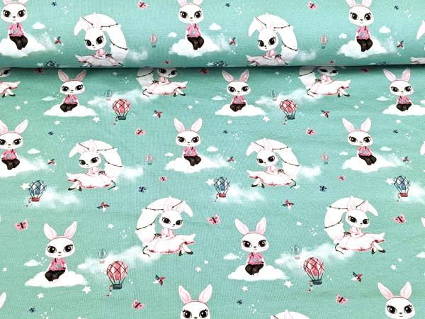 Baumwolljersey Himmelshase Mint